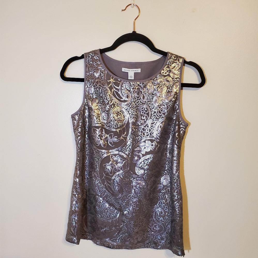 NWT Banana Republic Sequin Sleeveless Top